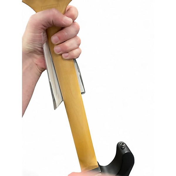 Used Schecter Guitar Research Damien 6 Black Solid Body Electric Guitar