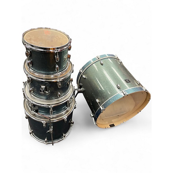 Used Gretsch Drums 5 Piece Energy Blue Sparkle Drum Kit