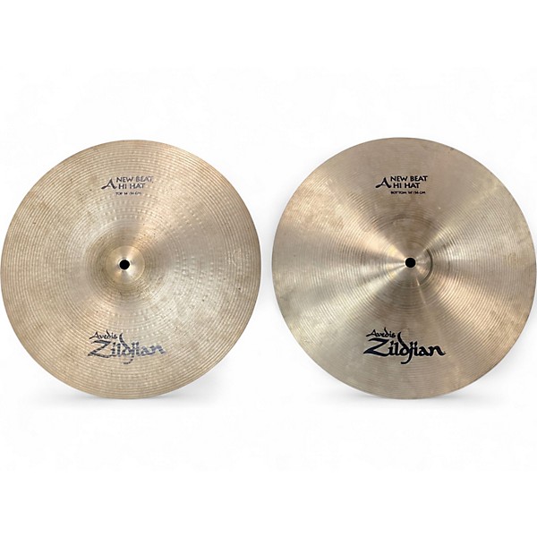 Used Zildjian 14in A NEW BEAT HI HAT PAIR Cymbal