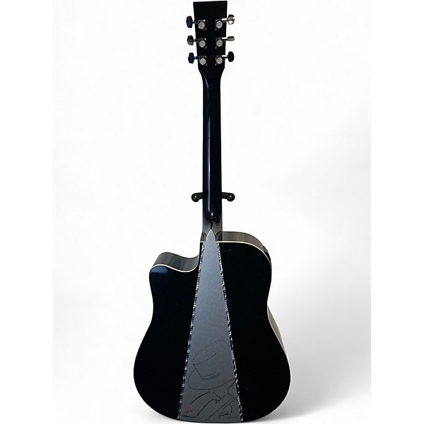 Used 2006 Esteban BLACK SILVER CUTWAY Black Acoustic Electric Guitar