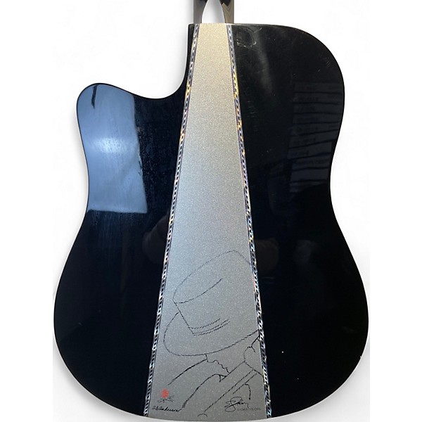 Used 2006 Esteban BLACK SILVER CUTWAY Black Acoustic Electric Guitar