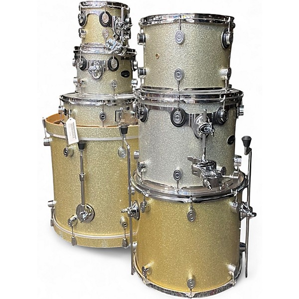 Used Pacific Drums & Percussion 7 Piece CX Series Silver Sparkle Drum Kit