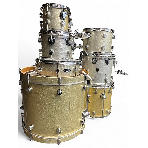 Used Pacific Drums & Percussion 7 Piece CX Series Silver Sparkle Drum Kit