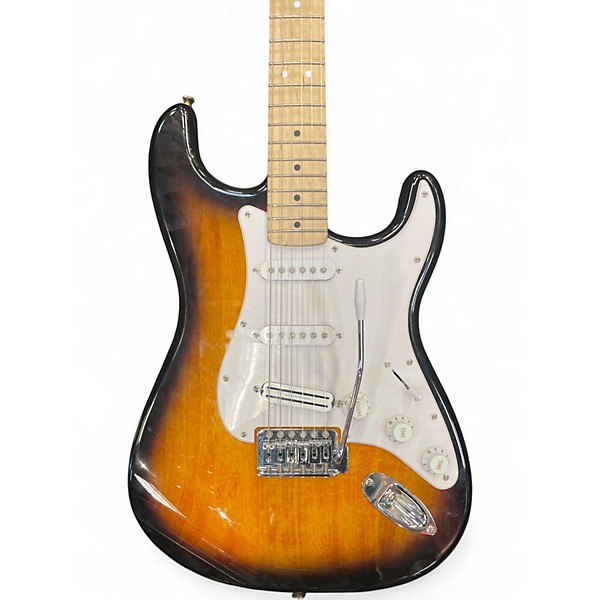 Used Squier Affinity Stratocaster 3 Tone Sunburst Solid Body Electric Guitar