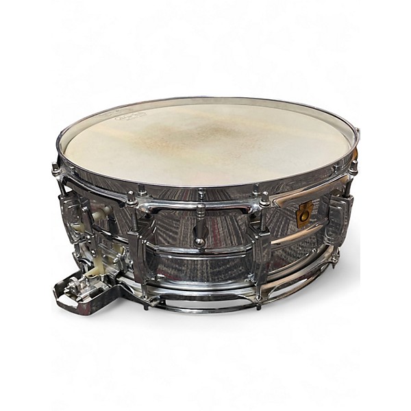 Vintage 1960s Ludwig 14in SUPER SENSITIVE KEYSTONE BADGE  CHROME OVER ALUMINUM  Drum