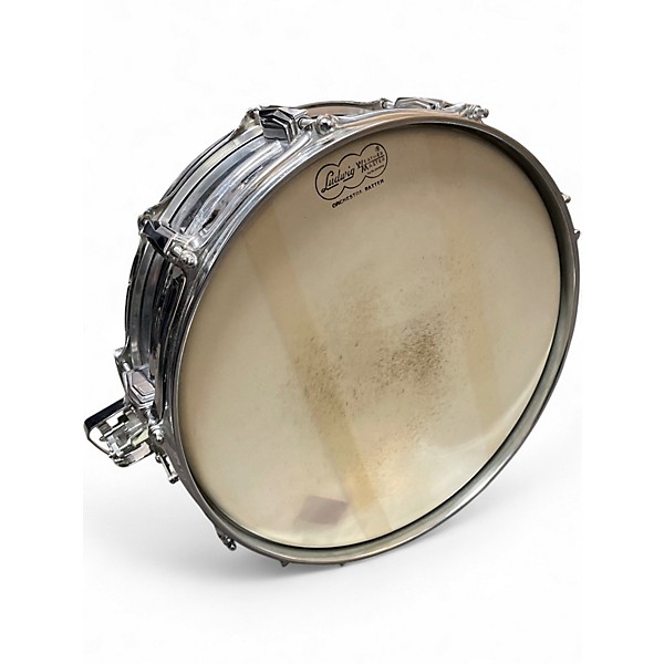 Vintage 1960s Ludwig 14in SUPER SENSITIVE KEYSTONE BADGE  CHROME OVER ALUMINUM  Drum