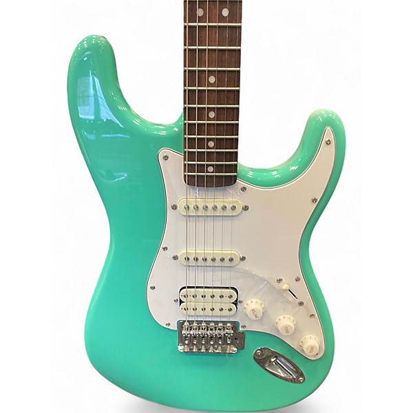 Used Squier Bullet Stratocaster Surf Green Solid Body Electric Guitar