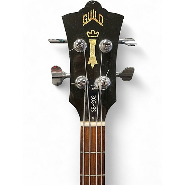 Vintage 1980s Guild SB-202 TEAL Electric Bass Guitar