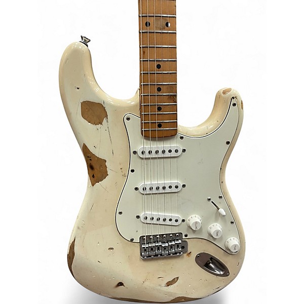 Used Squier Standard Stratocaster WHITE Solid Body Electric Guitar