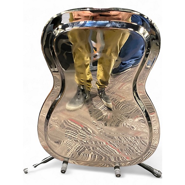 Used Fender FR-55 RESONATOR Chrome Acoustic Guitar