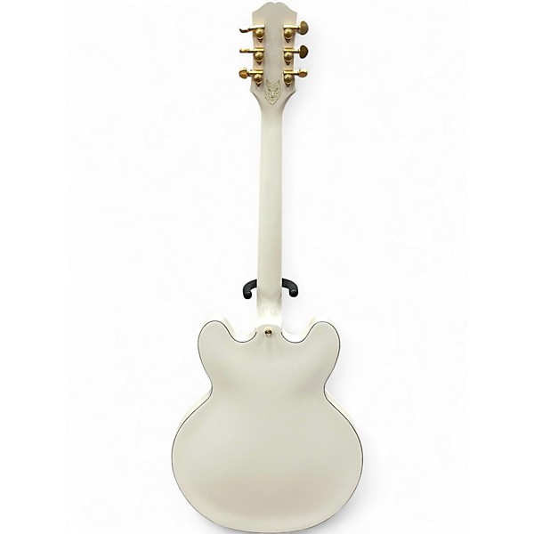 Used Epiphone EMILY WOLFE SHERATON- WHITE WOLFE Pearl White Hollow Body Electric Guitar