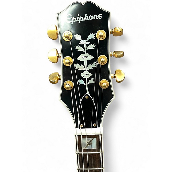 Used Epiphone EMILY WOLFE SHERATON- WHITE WOLFE Pearl White Hollow Body Electric Guitar