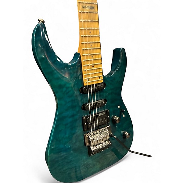 Used ESP LTD MH103QM Metallic Aqua Marine Solid Body Electric Guitar