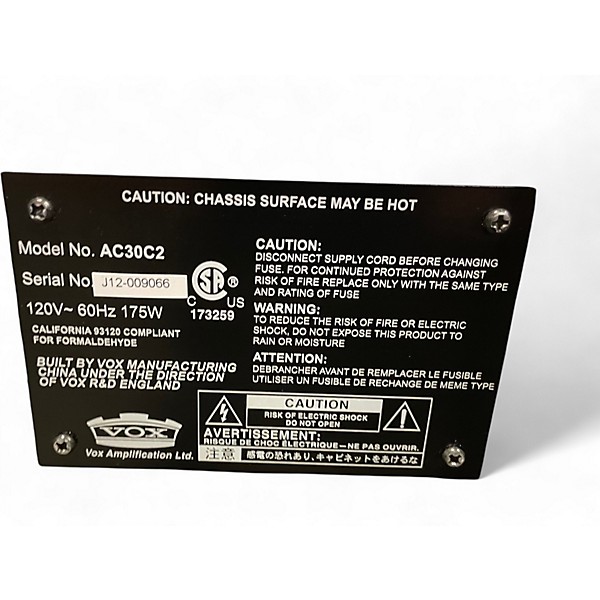 Used VOX AC30C2X 2x12 30W Tube Guitar Combo Amp