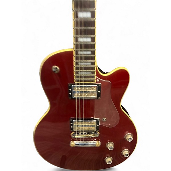 Used DeArmond M77 Red Solid Body Electric Guitar
