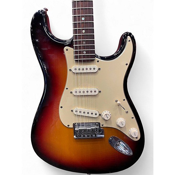 Used 2006 Fender American Deluxe Stratocaster 3 Color Sunburst Solid Body Electric Guitar