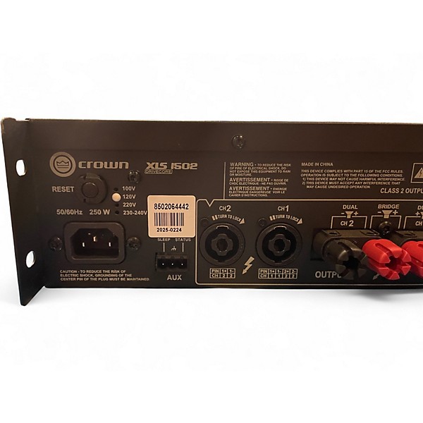 Used Crown XLS1502 Power Amp | Guitar Center
