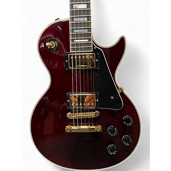 Used 2001 Gibson Les Paul Custom Wine Red Solid Body Electric Guitar