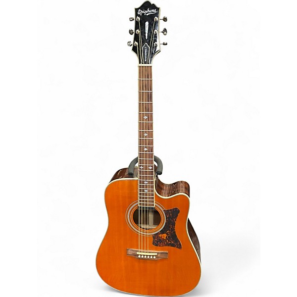 Used Epiphone MASTERBILT DR-500MCE Natural Acoustic Electric Guitar