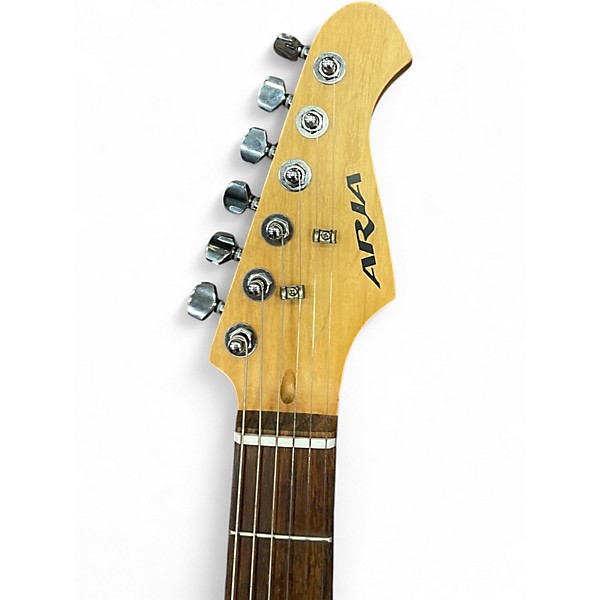 Used Aria DOUBLE CUT RED/BLACK Solid Body Electric Guitar