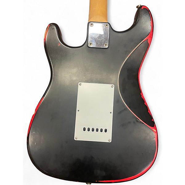 Used Aria DOUBLE CUT RED/BLACK Solid Body Electric Guitar