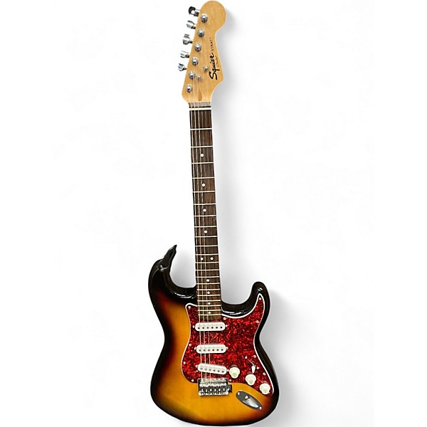 Used Squier STRAT S/S/S Sunburst Solid Body Electric Guitar
