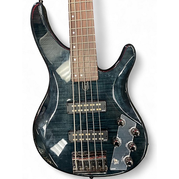 Used Yamaha TRBX605FM Trans Blue Electric Bass Guitar