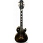 Used 2024 Epiphone Les Paul Custom Black and Gold Solid Body Electric Guitar thumbnail