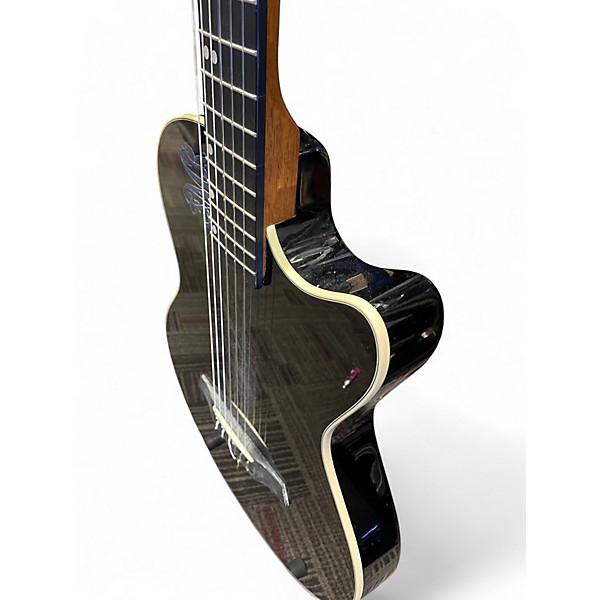 Used Angel Lopez EC3000CBK Black Classical Acoustic Electric Guitar