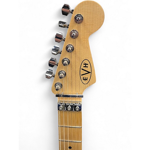 Used EVH Striped Series RED WITH BLACK STRIPES Solid Body Electric Guitar