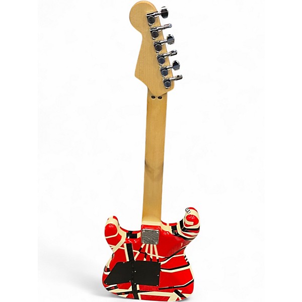 Used EVH Striped Series RED WITH BLACK STRIPES Solid Body Electric Guitar