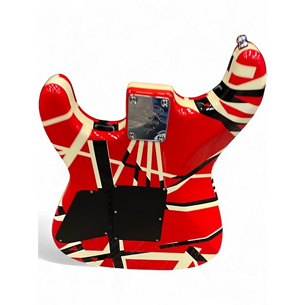 Used EVH Striped Series RED WITH BLACK STRIPES Solid Body Electric Guitar