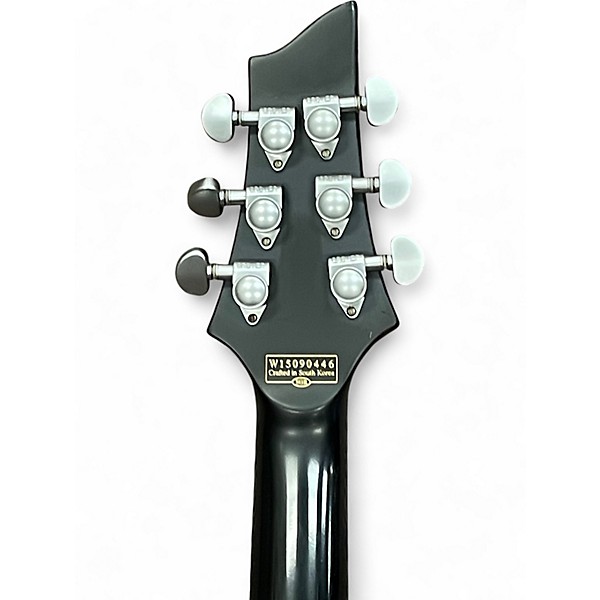 Used Schecter Guitar Research Damien Platinum Satin Black Solid Body Electric Guitar