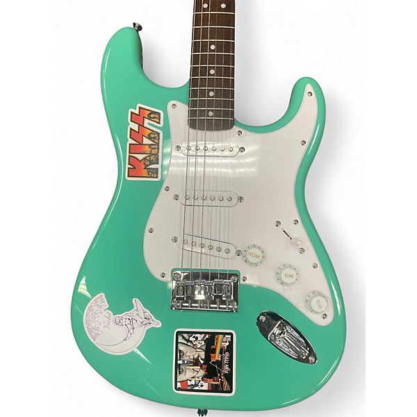 Used Squier SONIC STRATOCASTER AQUA Solid Body Electric Guitar