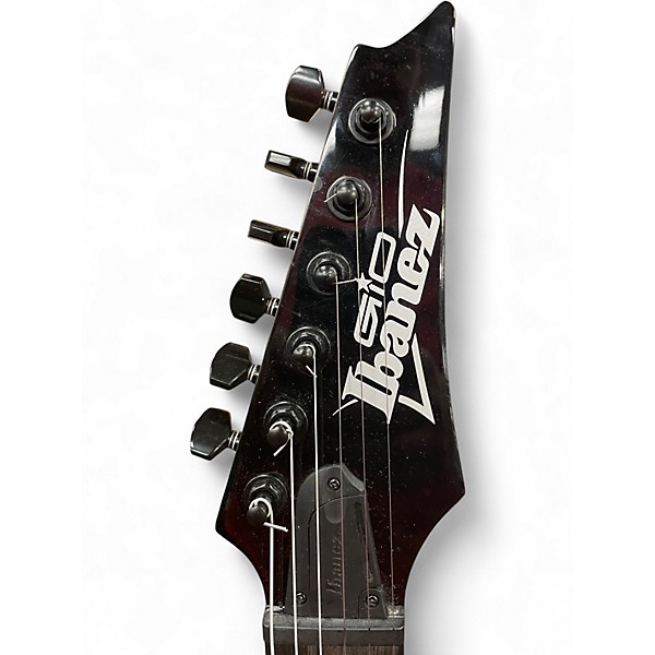Used Ibanez GRGA120QA Black Sunburst Solid Body Electric Guitar