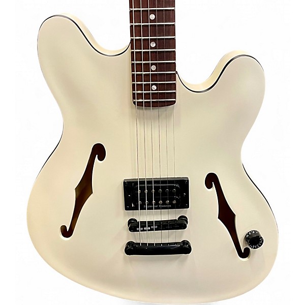 Used Fender Tom Delonge Signature Starcaster Olympic White Solid Body Electric Guitar