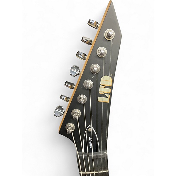 Used ESP LTD MH17 7 String Black Solid Body Electric Guitar