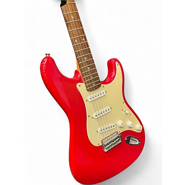 Used Squier Affinity Stratocaster Candy Apple Red Solid Body Electric Guitar