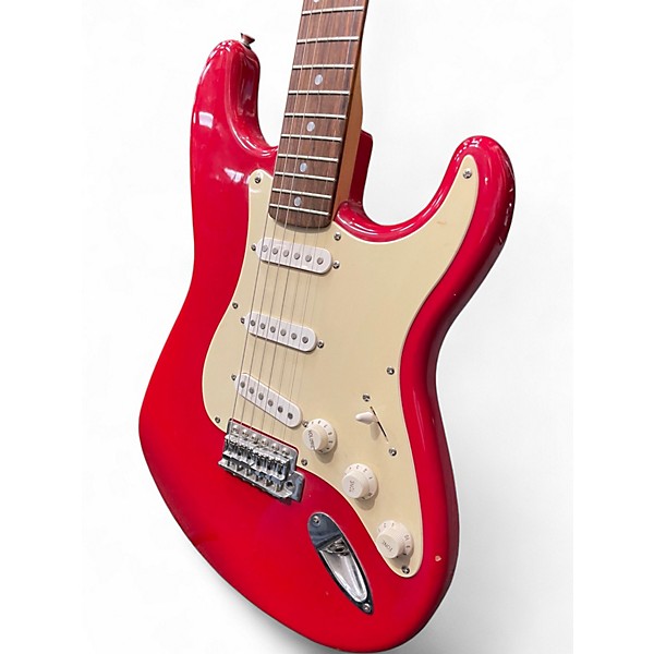 Used Squier Affinity Stratocaster Candy Apple Red Solid Body Electric Guitar