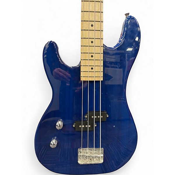 Used Davison ELECTRIC BASS Blue Electric Bass Guitar