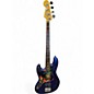 Used 2014 Fender American Standard Jazz Bass Left Handed Mystic Blue Electric Bass Guitar thumbnail