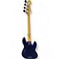 Used 2014 Fender American Standard Jazz Bass Left Handed Mystic Blue Electric Bass Guitar