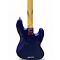 Used 2014 Fender American Standard Jazz Bass Left Handed Mystic Blue Electric Bass Guitar