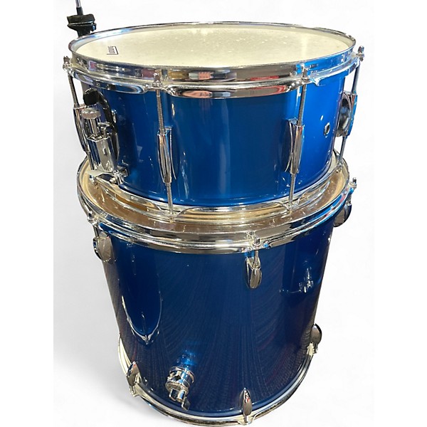 Used Ludwig 5 Piece Accent Combo Blue Drum Kit