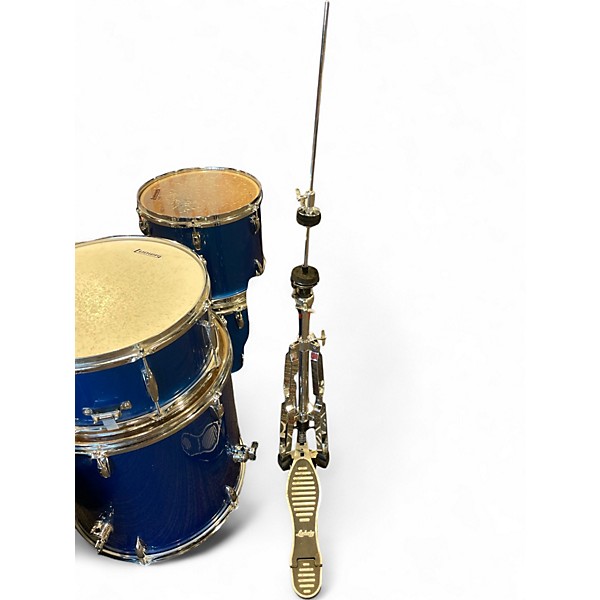 Used Ludwig 5 Piece Accent Combo Blue Drum Kit