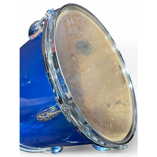 Used Ludwig 5 Piece Accent Combo Blue Drum Kit
