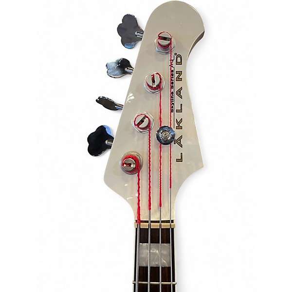 Used Lakland Skyline 44-64 Custom PJ White Electric Bass Guitar