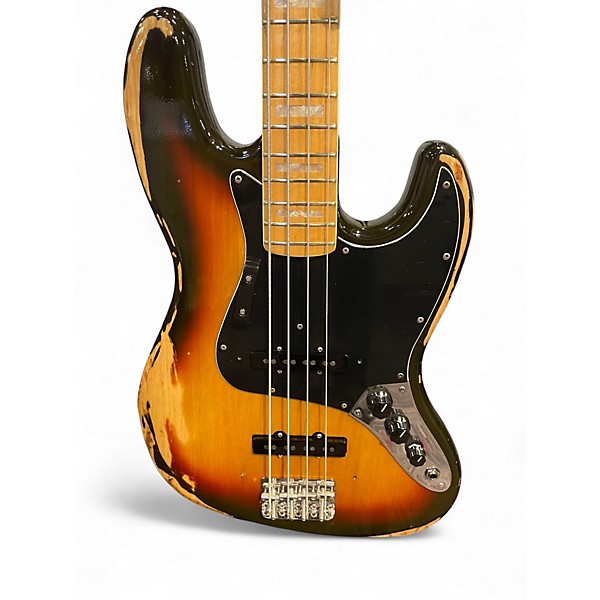 Vintage 1978 Fender Jazz Sunburst (Refinished Overcoat) Electric Bass Guitar