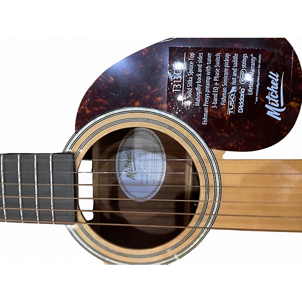 Used Mitchell T313CE Natural Acoustic Electric Guitar