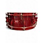 Used Orange County Drum & Percussion 5.5X14 Adrian Young Signature Snare Red Sparkle Drum thumbnail